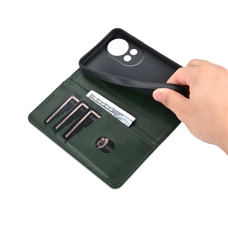 AZNS Wallet Case for Huawei nova 12 5G Leather Phone Cover Folding Stand