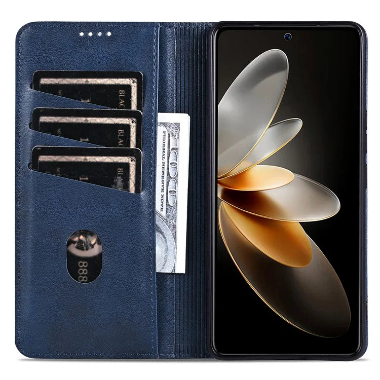 AZNS Wallet Case for Huawei nova 12 5G Leather Phone Cover Folding Stand