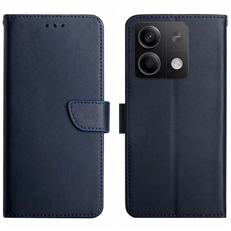 HT02 For Xiaomi Redmi Note 13 4G Case Wallet Phone Cover Genuine Cow Leather