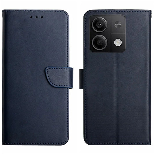 HT02 For Xiaomi Redmi Note 13 4G Case Wallet Phone Cover Genuine Cow Leather