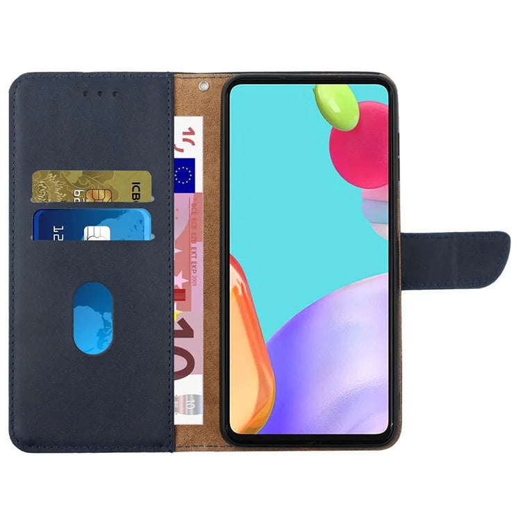 HT02 For Xiaomi Redmi Note 13 4G Case Wallet Phone Cover Genuine Cow Leather