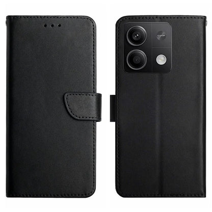 HT02 For Xiaomi Redmi Note 13 4G Case Wallet Phone Cover Genuine Cow Leather