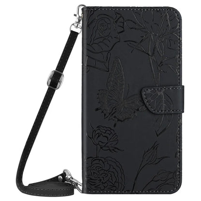 HT03 For Xiaomi Redmi Note 13 4G Cell Phone Case Imprinted Leather Cover with Long Strap