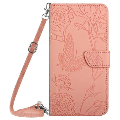 HT03 For Xiaomi Redmi Note 13 4G Cell Phone Case Imprinted Leather Cover with Long Strap