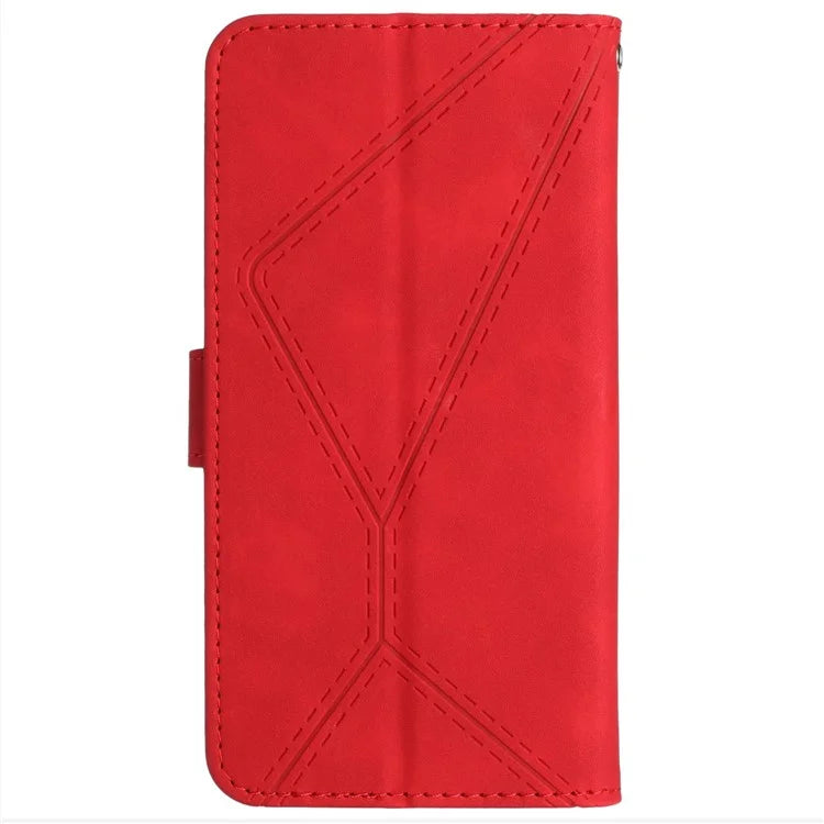 HT05 For Xiaomi Redmi Note 13 4G Magnetic Phone Case Splicing Lines Imprinted Cover