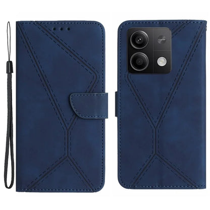 HT05 For Xiaomi Redmi Note 13 4G Magnetic Phone Case Splicing Lines Imprinted Cover