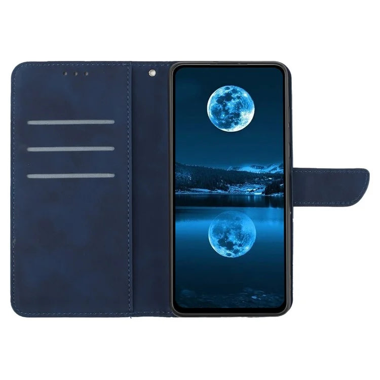 HT05 For Xiaomi Redmi Note 13 4G Magnetic Phone Case Splicing Lines Imprinted Cover