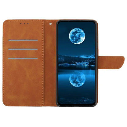 HT05 For Xiaomi Redmi Note 13 4G Magnetic Phone Case Splicing Lines Imprinted Cover