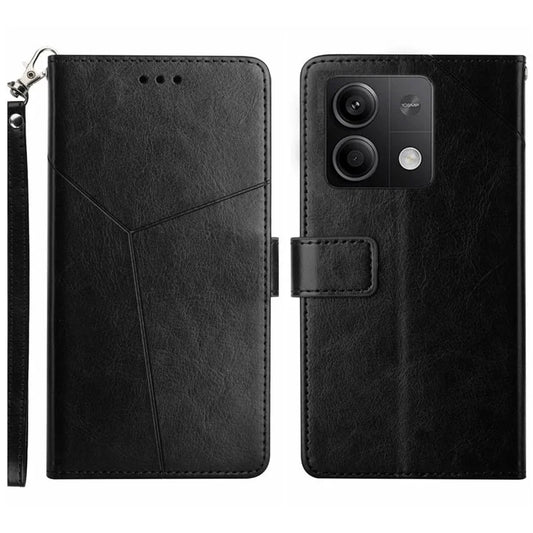 HT01 For Xiaomi Redmi Note 13 4G Magnetic Phone Case Y-shaped Line Imprinted Cover