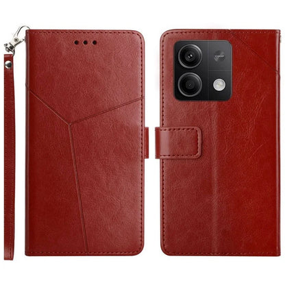 HT01 For Xiaomi Redmi Note 13 4G Magnetic Phone Case Y-shaped Line Imprinted Cover