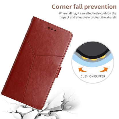 HT01 For Xiaomi Redmi Note 13 4G Magnetic Phone Case Y-shaped Line Imprinted Cover