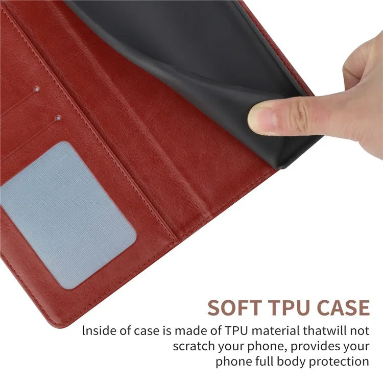 HT01 For Xiaomi Redmi Note 13 4G Magnetic Phone Case Y-shaped Line Imprinted Cover