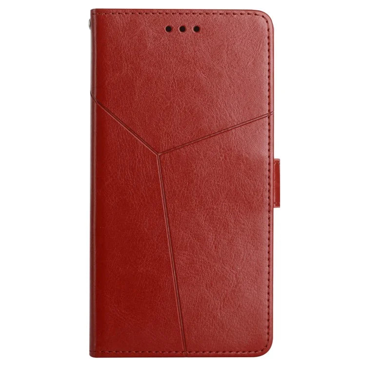 HT01 For Xiaomi Redmi Note 13 4G Magnetic Phone Case Y-shaped Line Imprinted Cover