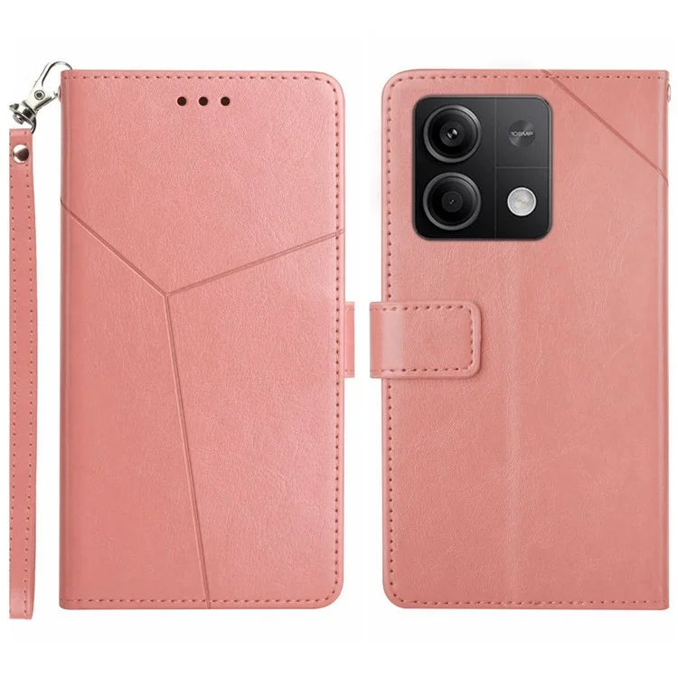 HT01 For Xiaomi Redmi Note 13 4G Magnetic Phone Case Y-shaped Line Imprinted Cover