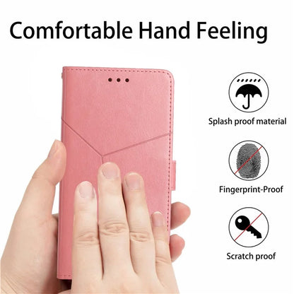 HT01 For Xiaomi Redmi Note 13 4G Magnetic Phone Case Y-shaped Line Imprinted Cover