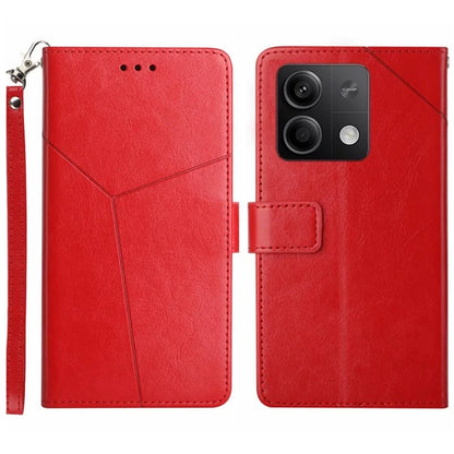 HT01 For Xiaomi Redmi Note 13 4G Magnetic Phone Case Y-shaped Line Imprinted Cover