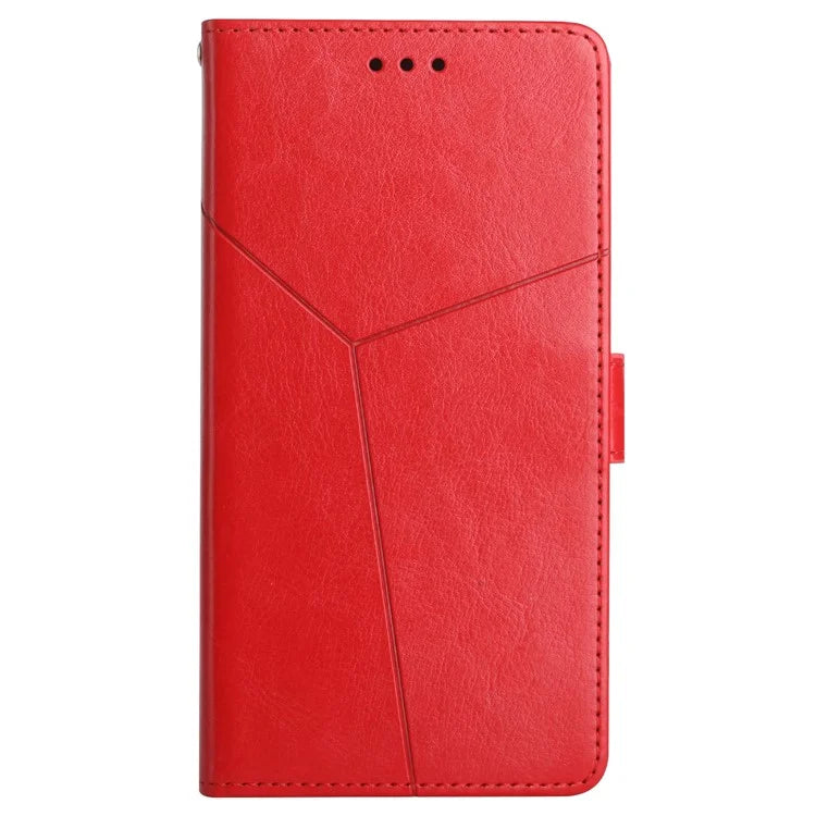 HT01 For Xiaomi Redmi Note 13 4G Magnetic Phone Case Y-shaped Line Imprinted Cover