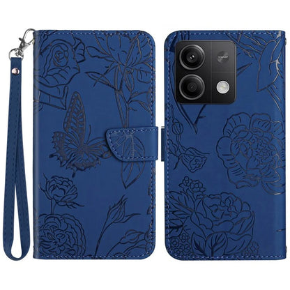 HT03 For Xiaomi Redmi Note 13 4G Case Leather Imprinted Phone Wallet Cover with Hand Strap