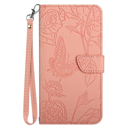 HT03 For Xiaomi Redmi Note 13 4G Case Leather Imprinted Phone Wallet Cover with Hand Strap