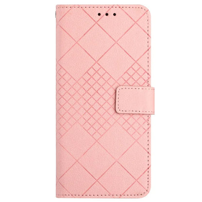 HT06 For Xiaomi Redmi Note 13 4G Wallet Case Rhombus Pattern Flip Leather Cover
