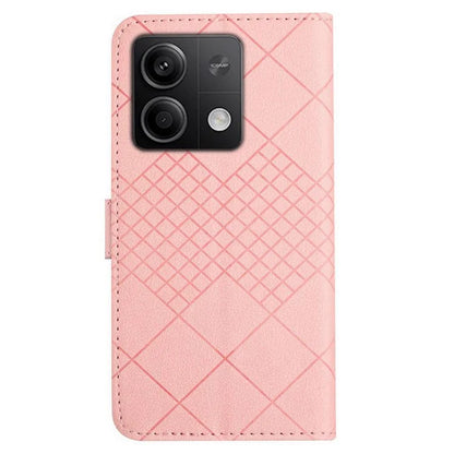 HT06 For Xiaomi Redmi Note 13 4G Wallet Case Rhombus Pattern Flip Leather Cover