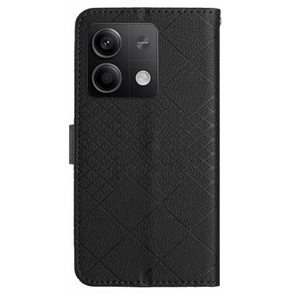HT06 For Xiaomi Redmi Note 13 4G Wallet Case Rhombus Pattern Flip Leather Cover