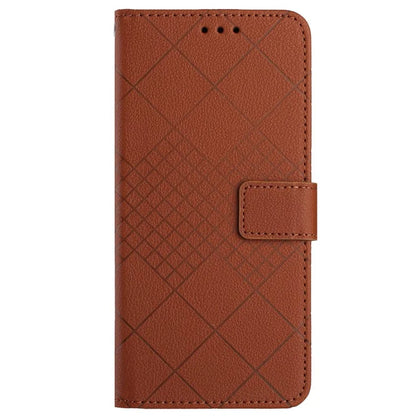 HT06 For Xiaomi Redmi Note 13 4G Wallet Case Rhombus Pattern Flip Leather Cover