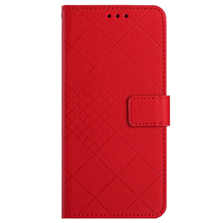 HT06 For Xiaomi Redmi Note 13 4G Wallet Case Rhombus Pattern Flip Leather Cover