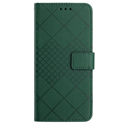 HT06 For Xiaomi Redmi Note 13 4G Wallet Case Rhombus Pattern Flip Leather Cover