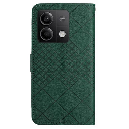 HT06 For Xiaomi Redmi Note 13 4G Wallet Case Rhombus Pattern Flip Leather Cover