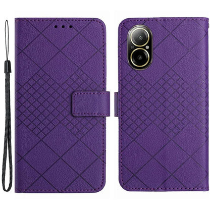 HT06 For Realme C67 4G Leather Case Litchi Texture Phone Cover with Wallet