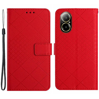 HT06 For Realme C67 4G Leather Case Litchi Texture Phone Cover with Wallet