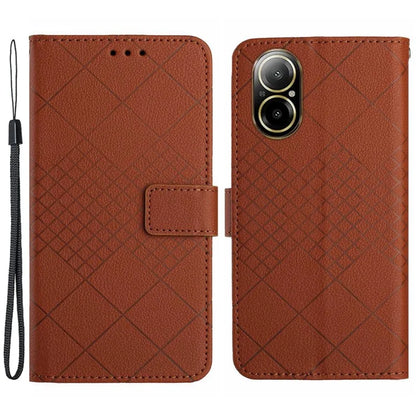 HT06 For Realme C67 4G Leather Case Litchi Texture Phone Cover with Wallet