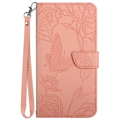 HT03 For Realme C67 4G Phone Case Leather Skin-touch Card Slots Cover with Hand Strap