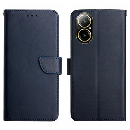HT02 For Realme C67 4G Nappa Texture Phone Case Genuine Cow Leather Cover