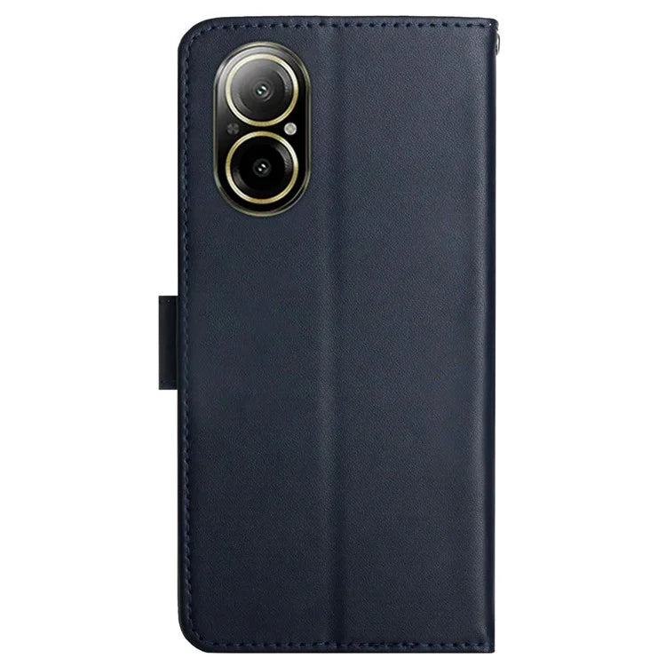 HT02 For Realme C67 4G Nappa Texture Phone Case Genuine Cow Leather Cover