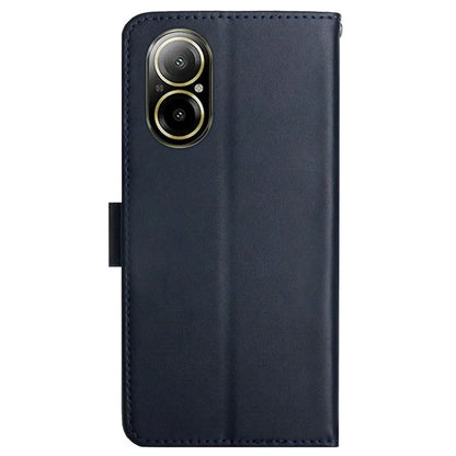 HT02 For Realme C67 4G Nappa Texture Phone Case Genuine Cow Leather Cover