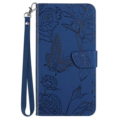 HT03 For Motorola Moto G04 4G/G24 4G Phone Case Skin-touch Imprinted Butterfly Flower Cover