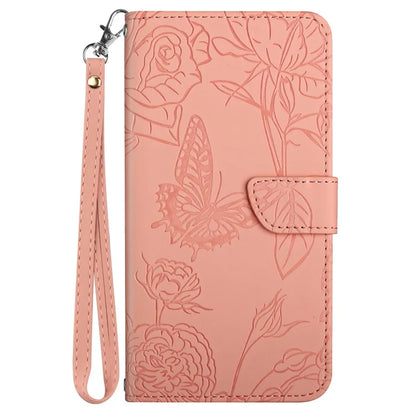 HT03 For Motorola Moto G04 4G/G24 4G Phone Case Skin-touch Imprinted Butterfly Flower Cover