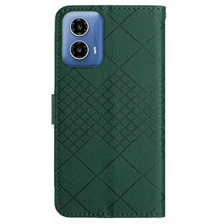 HT06 For Motorola Moto G04 4G / Moto G24 4G Flip Leather Case Wallet Cover Litchi Texture