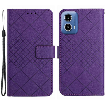 HT06 For Motorola Moto G04 4G / Moto G24 4G Flip Leather Case Wallet Cover Litchi Texture