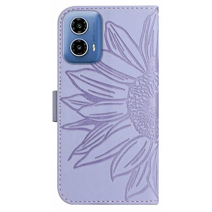 HT04 For Motorola Moto G04 4G / G24 4G Phone Case Sunflower Pattern Handbag Cover