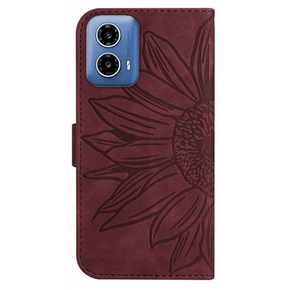 HT04 For Motorola Moto G04 4G / G24 4G Phone Case Sunflower Pattern Handbag Cover