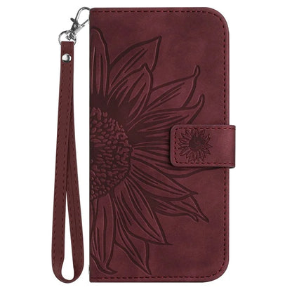 HT04 For Motorola Moto G04 4G / G24 4G Phone Case Sunflower Pattern Handbag Cover