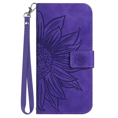 HT04 For Motorola Moto G04 4G / G24 4G Phone Case Sunflower Pattern Handbag Cover