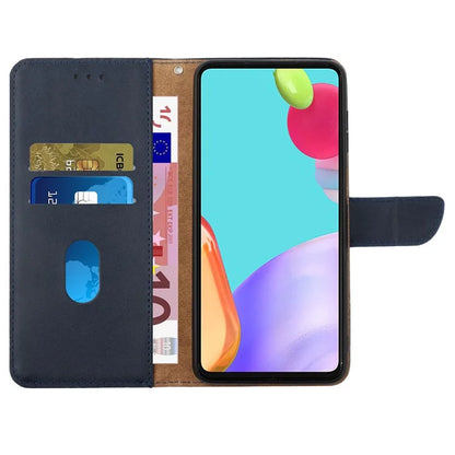 HT02 For Motorola Moto G04 4G / G24 4G Phone Case Wallet Card Slots Cover Nappa Texture