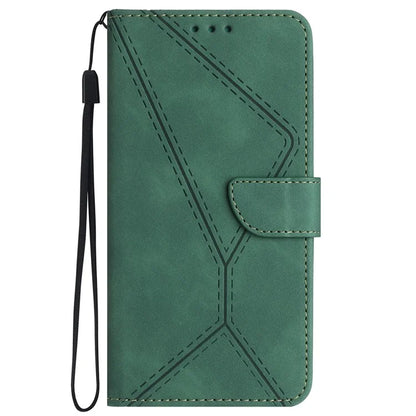 HT05 For Motorola Moto G04 4G/G24 4G Magnetic Case Skin-touch Leather Imprinted Line Cover