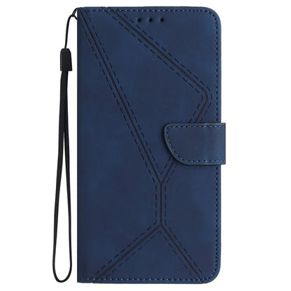 HT05 For Motorola Moto G04 4G/G24 4G Magnetic Case Skin-touch Leather Imprinted Line Cover
