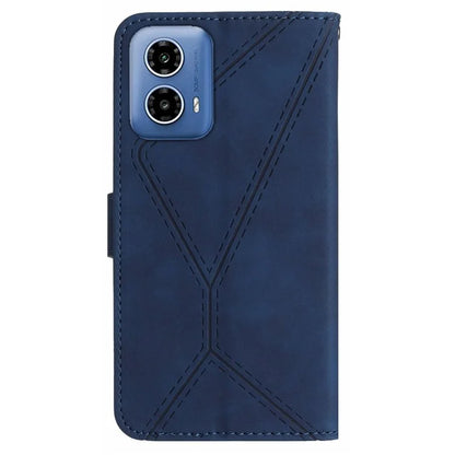 HT05 For Motorola Moto G04 4G/G24 4G Magnetic Case Skin-touch Leather Imprinted Line Cover