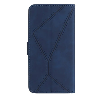 HT05 For Motorola Moto G Power (2024) Case Splicing Lines Imprinted Skin-touch Phone Wallet Cover